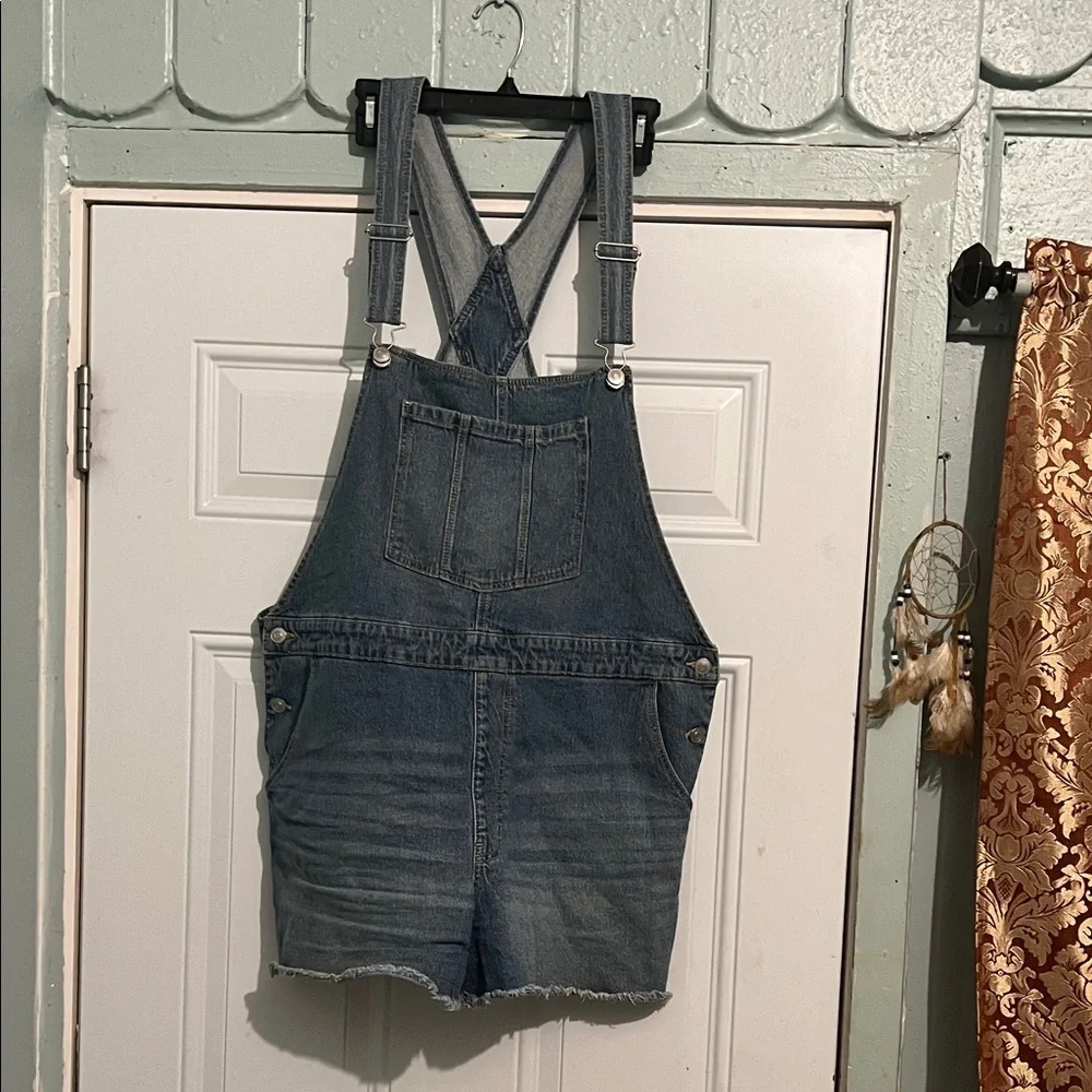 NOBO Blue Denim Women's Overalls with Front Bib Pocket